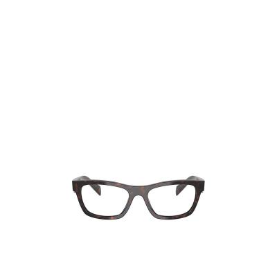 普拉达(PRADA)女士全框平光镜醋酸纤维轻便舒适百搭日常眼镜配饰 黑色