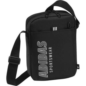 adidas男士休闲运动包环保耐用大容量办公文件夹简约百搭日常通勤包 black_(black_/_white)