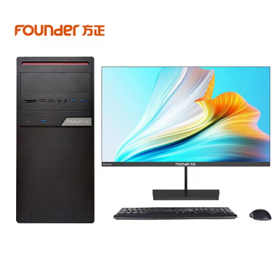 方正(Founder)国产台式机电脑22升(PHI2H50A)I5-12400/8G/512G固态/23.8英寸
