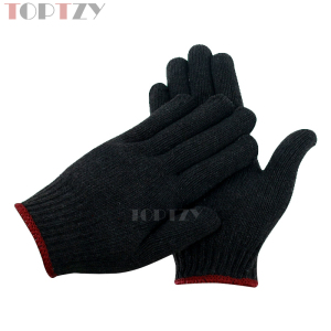 toptzy TZ5071821 劳保手套棉线手套耐磨手套 F款12双黑色