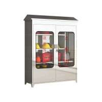 鑫升顺304不锈钢应急物资柜消防救援器材箱防护用品柜室外消防柜带雨棚1680*1200*400(加厚201材质)不含器材
