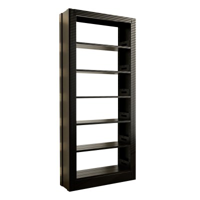 臻远ZY4072606 钢制书架资料架 单面6层一列一组黑色 1000*300*2000mm