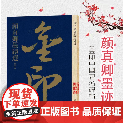 颜真卿墨迹选 金印中国著名碑帖 孙宝文编 名家作品精选 毛笔书法软笔字帖 简体旁注 书法入门临摹书籍 上海人民美术出版社
