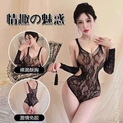 长夜漫漫情趣内衣性感女士激情套装透明性感诱惑网袜连体网衣5115