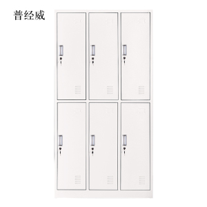 普经威加厚六门钢制更衣柜文件柜铁皮柜矮柜资料密码带锁