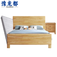豫龙都床含床垫床头柜1m张