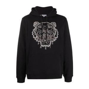 高田贤三(Kenzo)纯棉刺绣连帽卫衣男休闲运动百搭套头衫春秋季潮