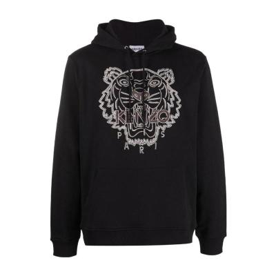 高田贤三(Kenzo)纯棉刺绣连帽卫衣男休闲运动百搭套头衫春秋季潮