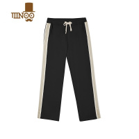 YANXU 新款美式高街垂感潮牌撞色拼接直筒卫裤休闲运动裤男