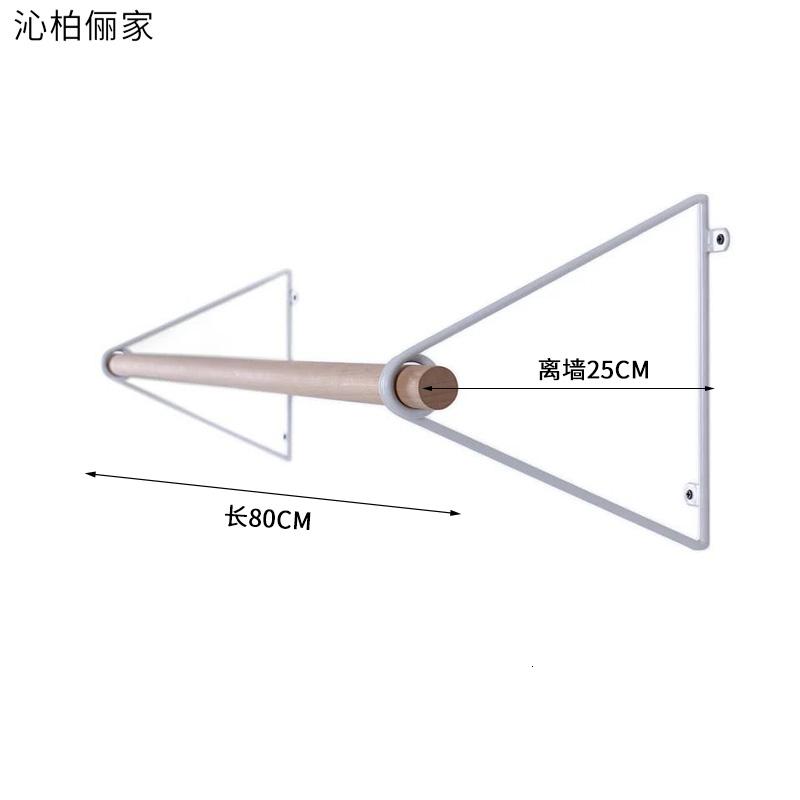 服装店展示架上墙童装货架男女装铁艺壁挂式衣架陈列侧挂正挂组合晾晒架 三维工匠 侧挂80CM 官方标配