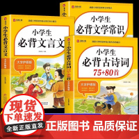 全3册小学生必背古诗词75+80首必背文言文文学常识学生必背古诗词文学常识全解一本通阅读与训练古诗文诵读