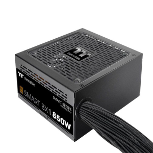 Tt 电源Smart BX1 850W额定850W铜牌80PLSU认证 PCIe5.0强力供电智能温控台式电脑电源工包