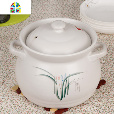 砂锅炖锅家用燃气大容量小号煲汤老式土砂锅煤气灶专用特大号 FENGHOU 黑色14号(5300mL)