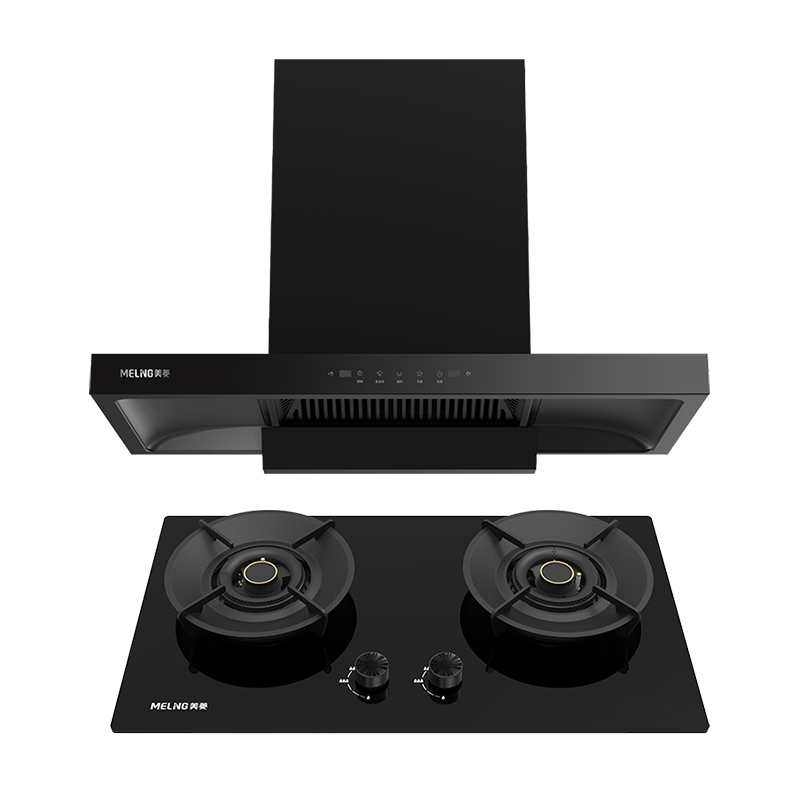 美菱厨电套装油烟机590Fs+燃气灶203KD(天然气) 免安装费
