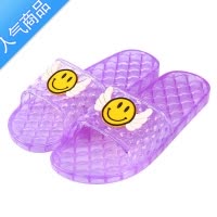 SUNTEK水晶凉鞋老式女款防滑不伤脚公主透明平底浴室洗澡家用厚底凉拖鞋