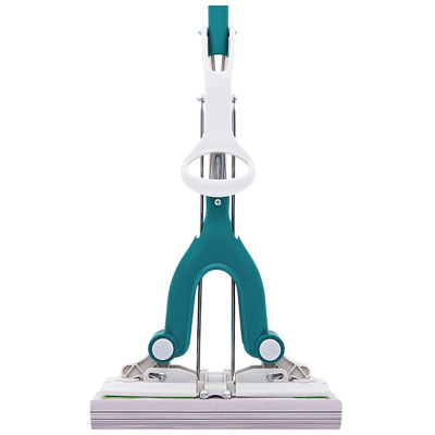 对折式胶棉拖把挤水海绵头 家用免手洗吸水海绵拖把头地拖