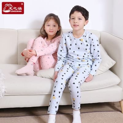 龙之涵LONGZHIHAN-儿童内衣套装秋装宝宝全棉衣服男女童秋衣裤婴儿睡衣