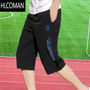HLCOMAN夏季薄款运动七分裤男宽松透气马裤中裤男士休闲速干大码沙滩短裤