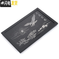 三维工匠乌金石茶盘套装整块家用石头大茶台托盘茶海简约功夫茶具茶盘 大展宏图茶盘60*37*2送排水管