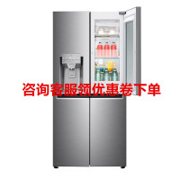 LG 新品F523MPZ88B 508L 十字四门透视窗敲一敲门中门制冰冰箱