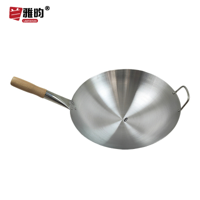 兰雅昀 加厚不锈钢单柄炒锅 45cm 个