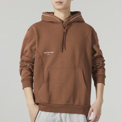 adidas/阿迪达斯男装 新款运动服休闲保暖连帽卫衣套头衫IQ1365 C