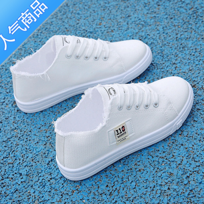 SUNTEK鞋子女2021潮鞋小白鞋女夏款韩版百搭学生原宿ulzzang帆布鞋板鞋