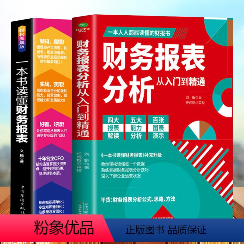 [正版]2册 一本书读懂财务报表+财务报表分析从入门到精通 企业出纳会计财务人员公司财务分析税务成本管理财务基础 会计