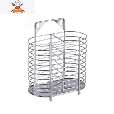 不锈钢筷子筒A型创意筷子盒餐具收纳沥水架厨房置物架无磁 敬平 筷子笼-[密款]餐具架