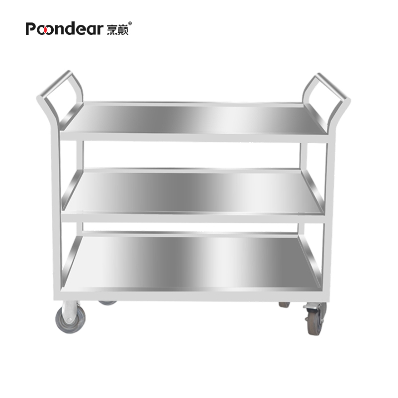 烹巅Poondear 不锈钢三层推车304 0.8mm厚(餐车)