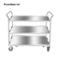 烹巅Poondear 不锈钢三层推车304 0.8mm厚(餐车)