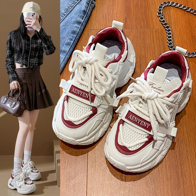 ins韩版新款老爹鞋女秋季跑步休闲鞋厚底增高鞋