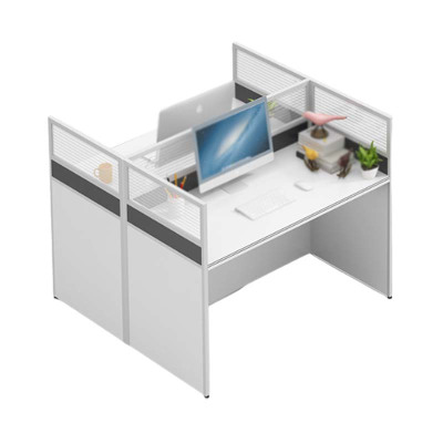 汉诺鑫威简约现代隔断四人位屏风卡座工作位职员办公桌椅组合办公家具工字型两人位不带柜