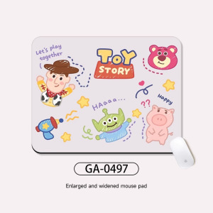 可爱卡通熊小号鼠标垫女防滑耐磨软垫办公娱乐加厚电脑桌垫护腕垫 260x210mm 3mm