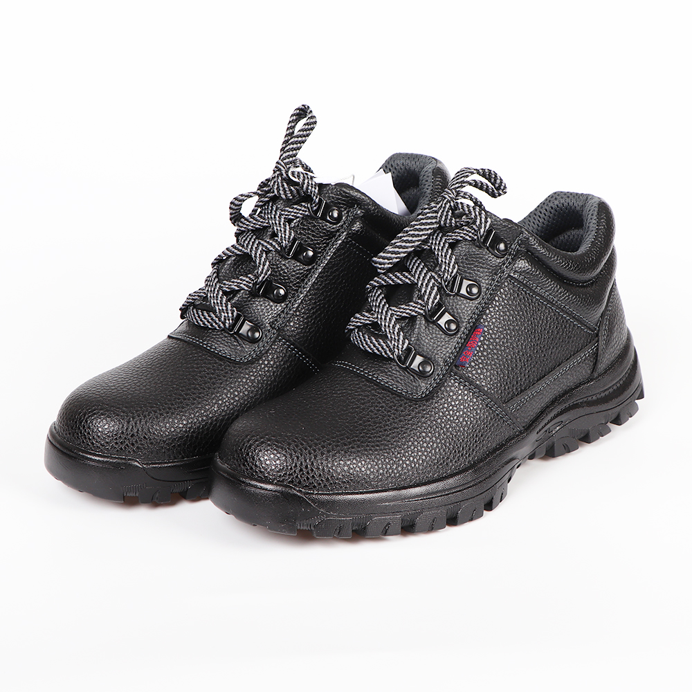 申海安全防护鞋 保护足趾安全鞋 6806-1牛皮革黑压花高帮 钢包头 35-47码 双