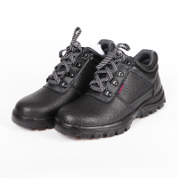 申海安全防护鞋 保护足趾安全鞋 6806-1牛皮革黑压花高帮 钢包头 35-47码 双