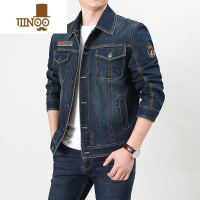YANXU2023新款男牛仔外套夹克男休闲宽松大码工装多袋时尚上衣男装