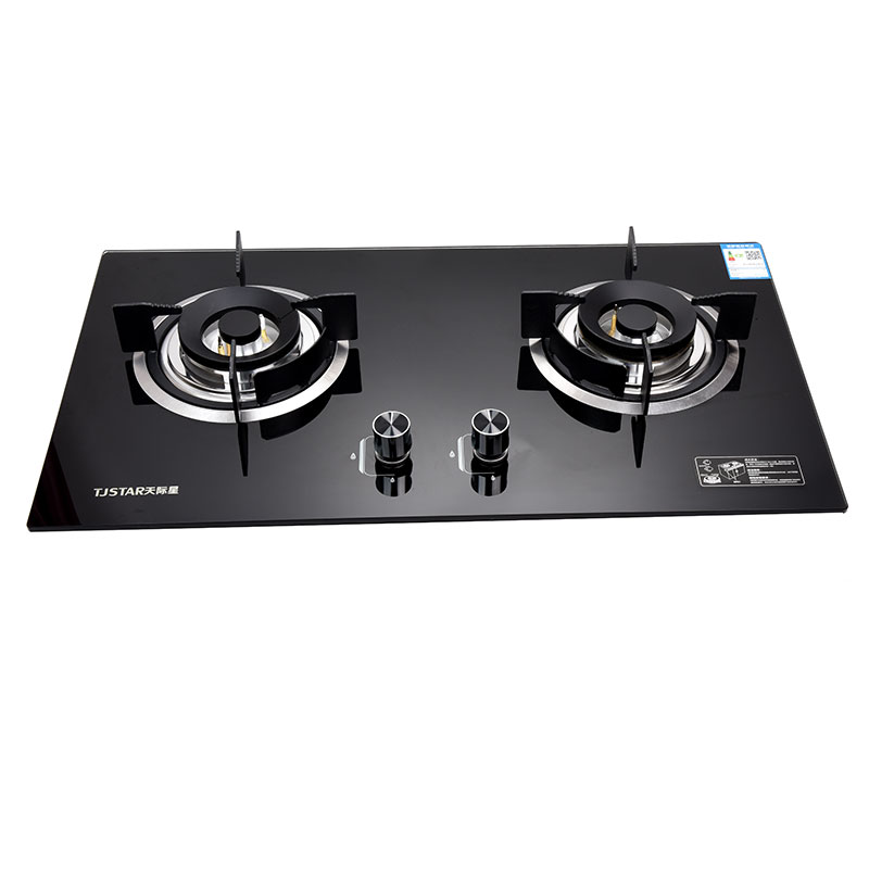L-8128钢化玻璃燃气灶台嵌俩用天然气4.5KW