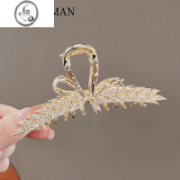 JiMi高级感简约蝴蝶结抓夹女大号后脑勺盘发鲨鱼夹麦穗发夹