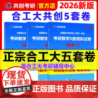 ]2026合工大五套卷 共创考研数学一数二数三共创5套卷模拟试卷预测押题冲刺卷视频讲解搭张宇8套卷李林6+4超越10套卷