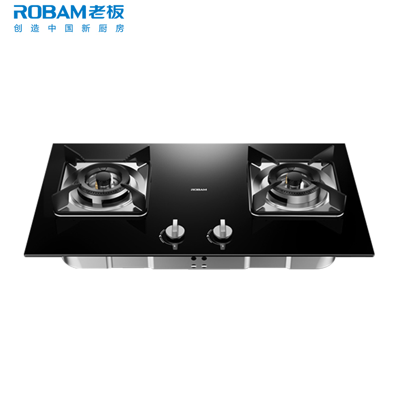 老板(ROBAM)5.2kW燃气灶双眼灶煤气灶单灶具燃气灶煤气炉钢化玻璃灶台炉具炉灶带熄火保护台嵌两用30B5X天然气