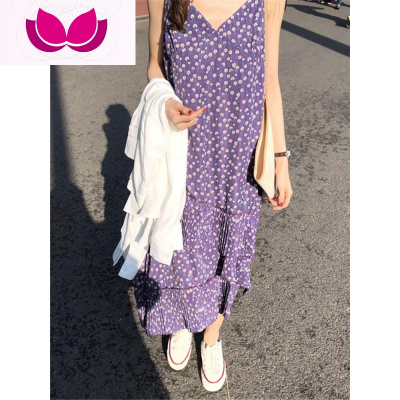 七斓智熏egg法式初恋过膝连衣裙超仙女森系温柔复古吊带裙子