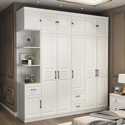 衣柜现代简约经济型板式组装家用卧室柜子简易组合实木质衣橱