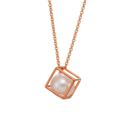 BF璀尚珠宝爱情魔方18K金淡水珍珠小清新精致时尚女士吊坠BFZD0004其他克重