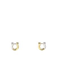Salvatore Ferragamo双色金属耳饰简约时尚女款轻盈舒适