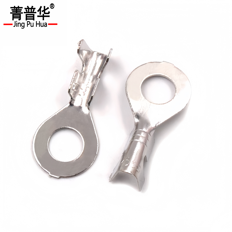 菁普华冷压接线端子铜线鼻子黄铜镀银补强线环OT1.5-5个