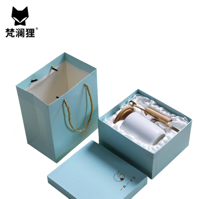 梵澜狸木柄陶瓷茶杯T85 个