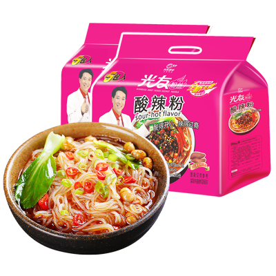 光友酸辣粉丝五连包酸辣味105g*5袋/包*2包组速食红薯粉条方便粉丝酸辣粉四川特产