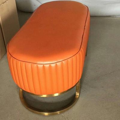 森美人五金后现代轻奢客厅沙发边凳换鞋凳不锈钢搁脚凳卧室床尾脚踏