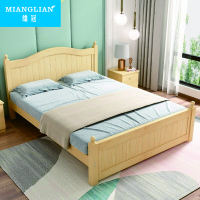 绵冠MIANGUAN实木床单人双人床简约现代经济员工宿舍床学生公寓床